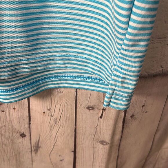 Johnnie O Prep-FormanceStriped Golf Polo Shirt Blue White Size XL Short Sleeve - Picture 3 of 8